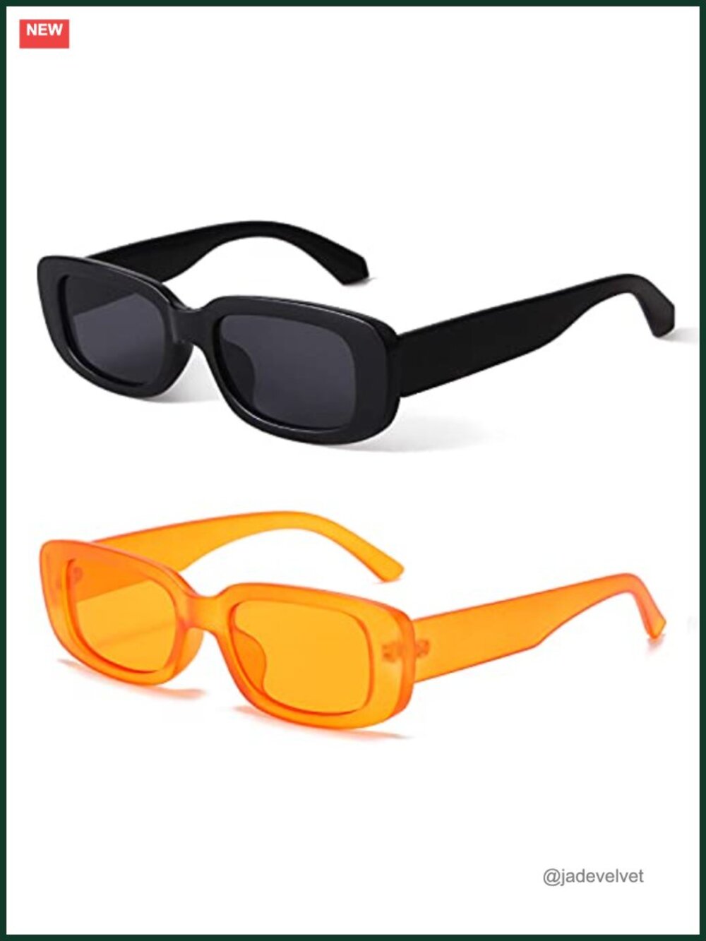 Retro Rectangle Sunglasses for Women, Narrow Square Frame, Driving, Travel,